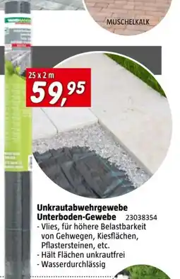 Bauhaus Unkrautabwehrgewebe Unterboden-Gewebe Angebot