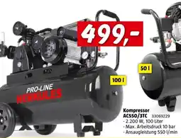 Bauhaus PRO-LINE HERMULES Kompressor AC550-3TC Angebot