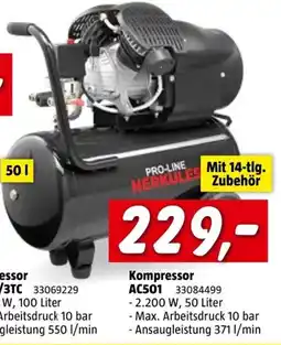 Bauhaus PRO-LINE HERKULES Kompressor AC501 Angebot