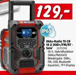 Bauhaus Einhell Akku-Radio TE-CR 18 LI DAB+/FM/BT- Solo Angebot