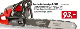 Bauhaus Scheppach Benzin-Kettensäge PCS53 Angebot