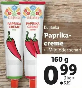 Lidl Paprika Creme 160g Angebot