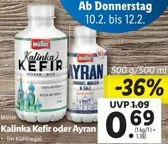 Lidl Kalinka Kefir Oder Ayran 500g/500 ml Angebot