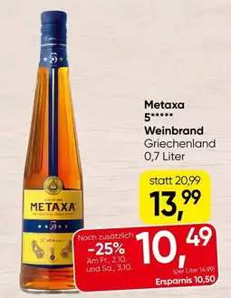 Spar Metaxa 5***** Weinbrand Angebot