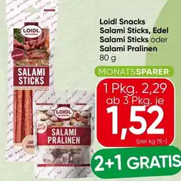 Spar Loidl Salami Sticks oder Salami Pralinen Angebot