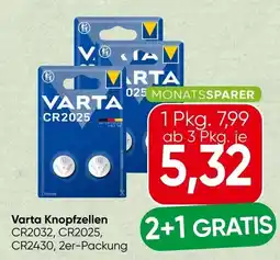 Spar Varta Knopfzellen Angebot