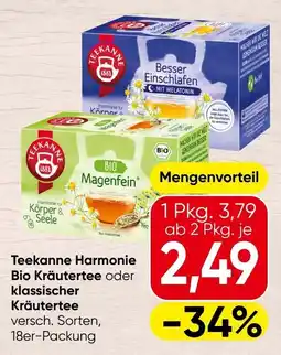 Spar Teekanne Harmonie Bio Kräutertee oder klassischer Kräutertee Angebot