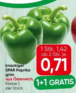 Spar knackiger SPAR Paprika grün Angebot