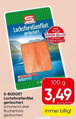 Spar S-Budget Lachsforellenfilet geräuchert Angebot