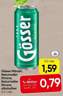 Spar Gösser Märzen, Naturradler Zitrone alkoholfrei Angebot