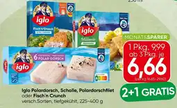 Spar iglo Polardorsch, Scholle, Polardorschfilet oder Fisch'n Crunch Angebot