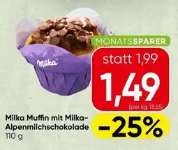 Spar Milka Muffin mit Milka-Alpenmilchschokolade Angebot