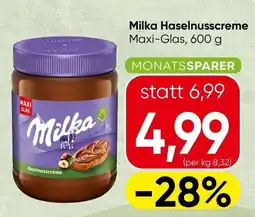 Spar Milka Haselnusscreme Angebot