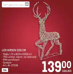 Metro Tarrington House LED Hirsch 200 CM Angebot