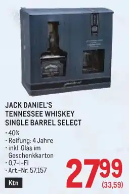 Metro Jack Daniel's Tennessee Whiskey Single Barrel Select Angebot