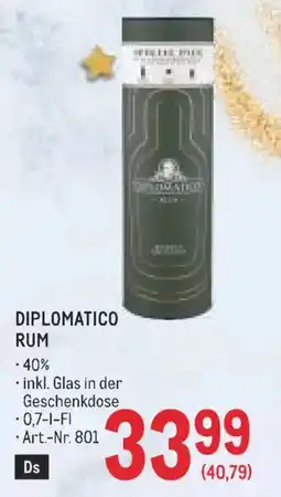 Metro Diplomatico Rum Angebot