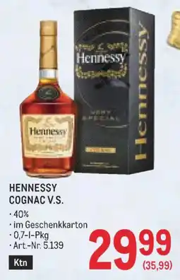 Metro Hennessy Cognac V.S. Angebot