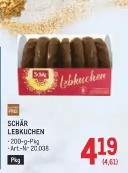 Metro Schär Lebkuchen Angebot