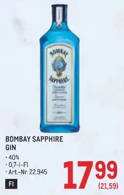 Metro Bombay Sapphire Gin Angebot