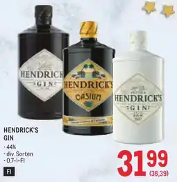 Metro Hendrick's Gin Angebot