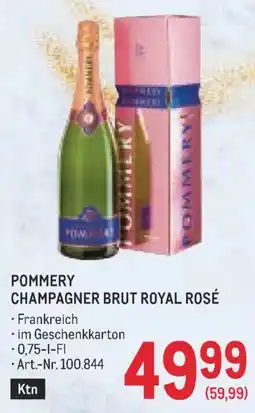 Metro Pommery Champagner Brut Royal Rosé Angebot