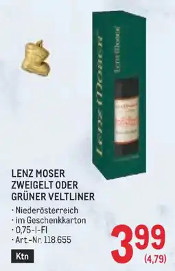 Metro Lenz Moser Zweigelt oder Grüner Veltliner Angebot