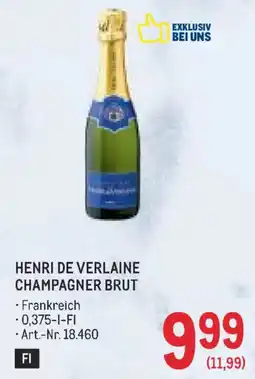 Metro Henri de Verlaine Champagner Brut Angebot