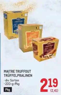 Metro Maitre Truffout Trüffelpralinen Angebot