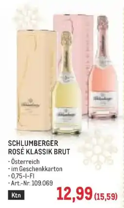 Metro Schlumberger Rosé Klassik Brut Angebot