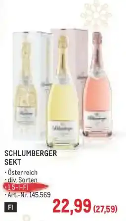 Metro Schlumberger Sekt Angebot