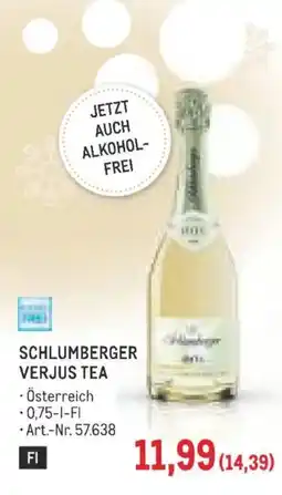 Metro Schlumberger Verjus Tea Angebot