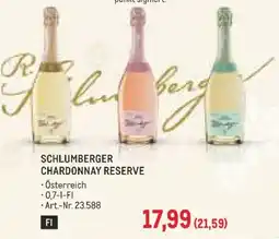 Metro Schlumberger Chardonnay Reserve Angebot