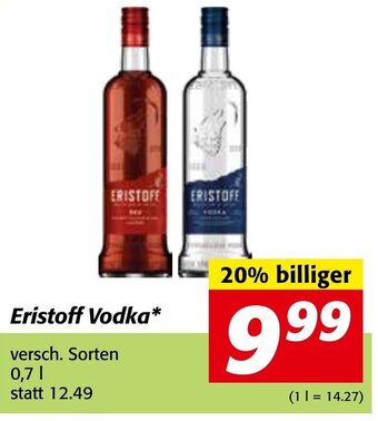 Strasser Markt Eristoff Vodka 0,7 l Angebot