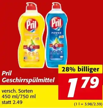 Strasser Markt Pril Geschirrspülmittel 450 ml Angebot