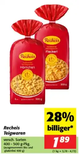 Nah&Frisch Recheis Teigwaren Angebot