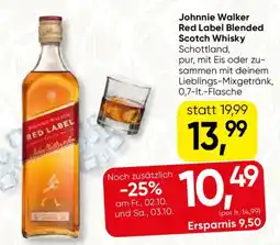 SPAR Gourmet Johnnie Walker Red Label Blended Scotch Whisky Angebot