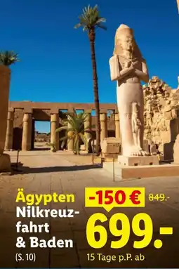 Lidl Reisen Ägypten Nilkreuzfahrt & Baden Angebot