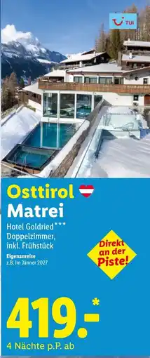 Lidl Reisen Hotel Goldried*** Angebot