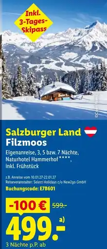 Lidl Reisen Salzburger Land Filzmoos Angebot