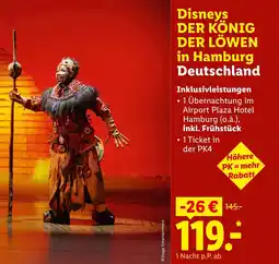 Lidl Reisen Disneys DER KÖNIG DER LÖWEN Angebot