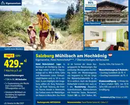 Lidl Reisen Salzburg Mühlbach am Hochkönig Angebot