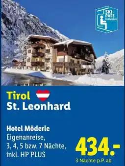 Lidl Reisen Hotel Möderle Angebot