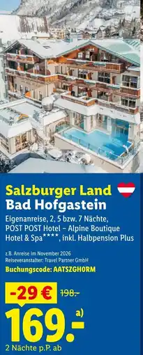 Lidl Reisen Salzburger Land Bad Hofgastein Angebot