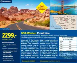 Lidl Reisen USA Westen Rundreise Angebot