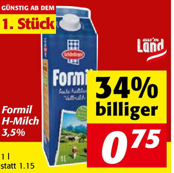 Nah&Frisch Formil H-Milch 1 L Angebot