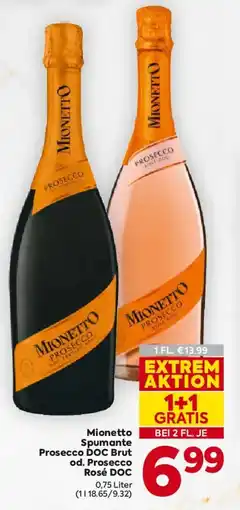 Billa Mionetto Spumante Prosecco DOC Brut od. Prosecco Rosé DOC Angebot