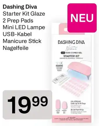 Dashing Diva Starter Kit Glaze 2 Prep Pads Mini LED Lampe