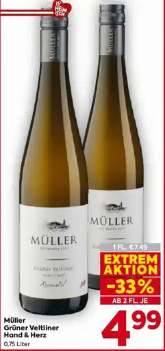 Billa Müller Grüner Veltliner Hand & Herz Angebot