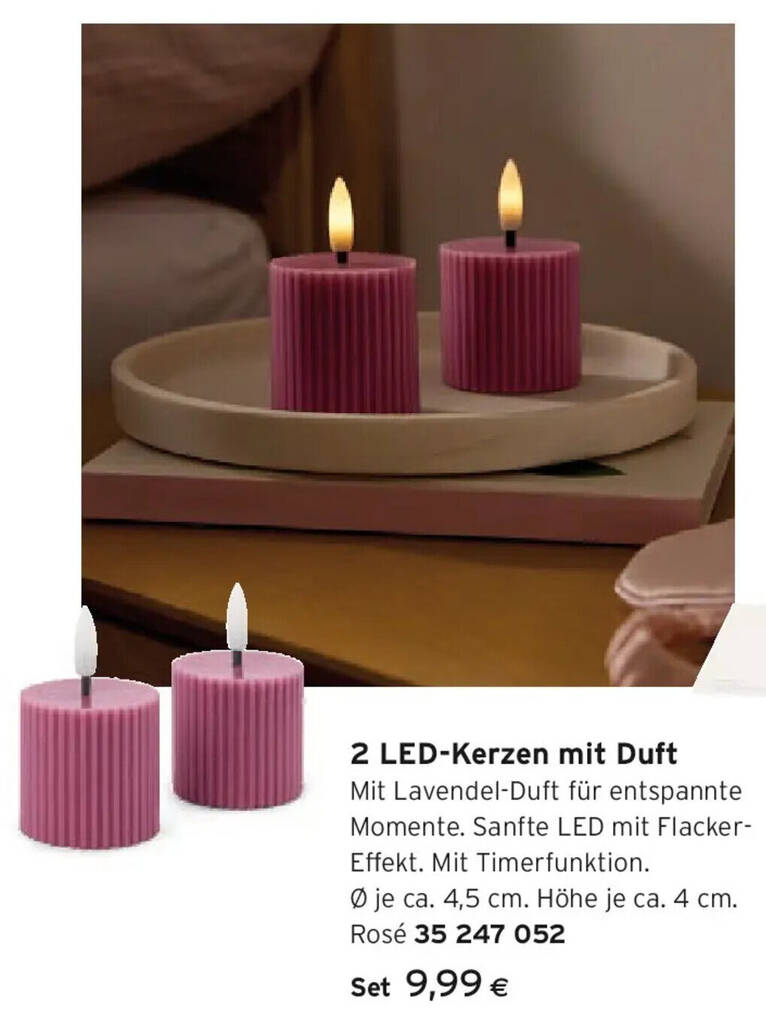 LED-Kerzen mit Duft Angebot bei Tchibo Eduscho