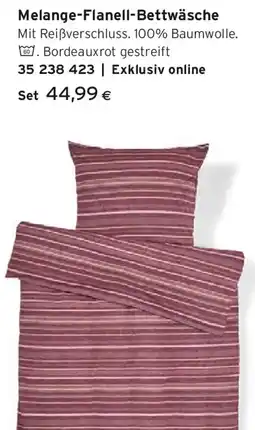 Tchibo Eduscho Melange-Flanell-Bettwäsche Angebot